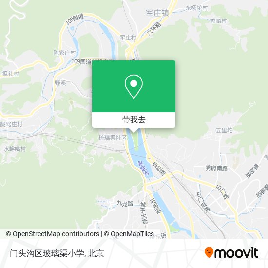 门头沟区玻璃渠小学地图