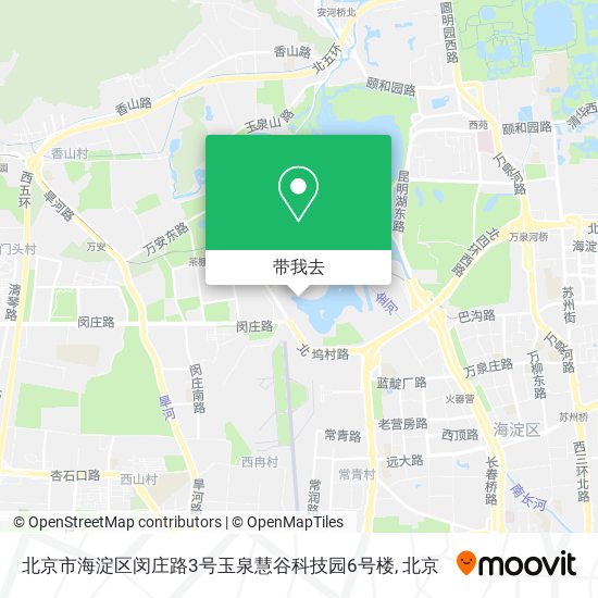 北京市海淀区闵庄路3号玉泉慧谷科技园6号楼地图