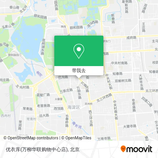 优衣库(万柳华联购物中心店)地图