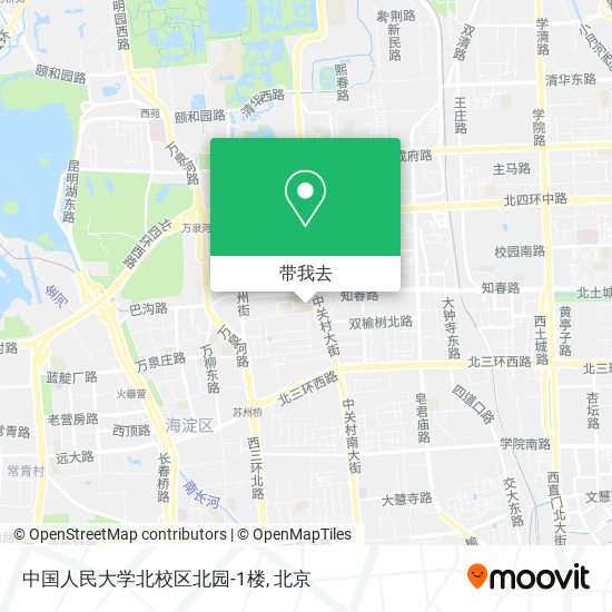 中国人民大学北校区北园-1楼地图