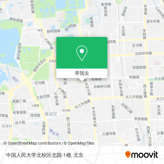 中国人民大学北校区北园-1楼地图