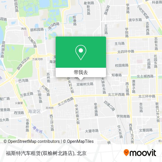 福斯特汽车租赁(双榆树北路店)地图