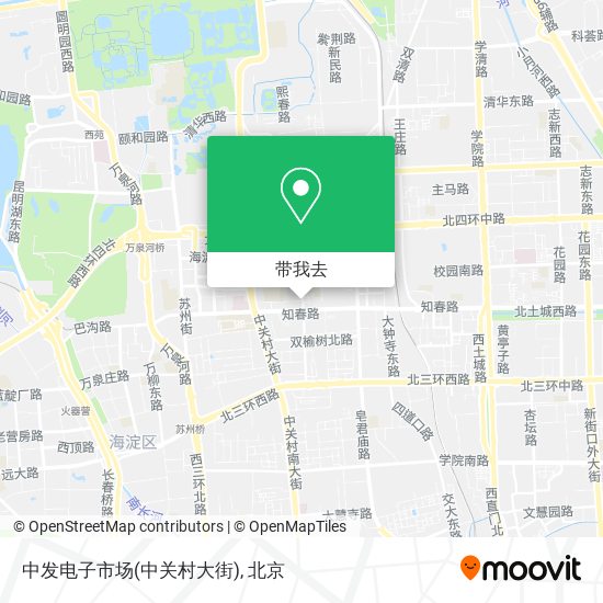 中发电子市场(中关村大街)地图