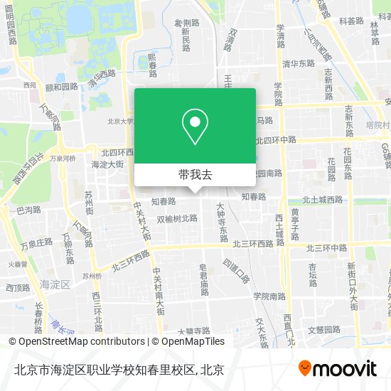 北京市海淀区职业学校知春里校区地图