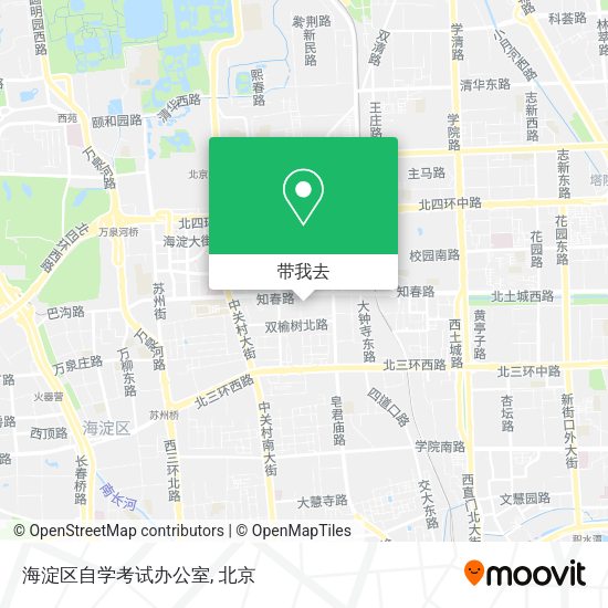 海淀区自学考试办公室地图
