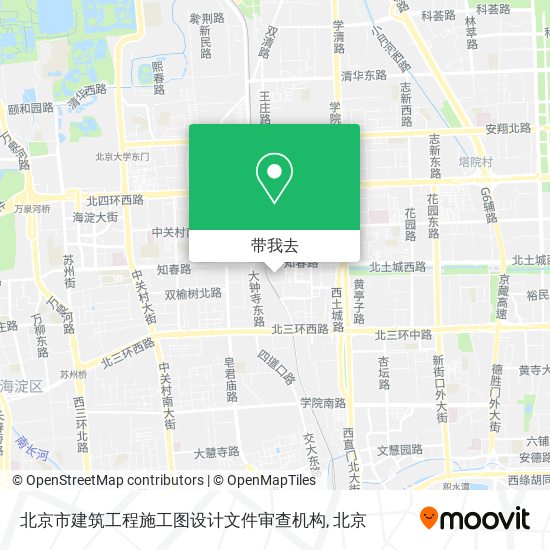 北京市建筑工程施工图设计文件审查机构地图