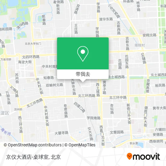 京仪大酒店-桌球室地图
