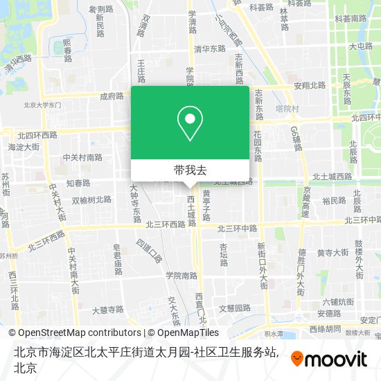 北京市海淀区北太平庄街道太月园-社区卫生服务站地图