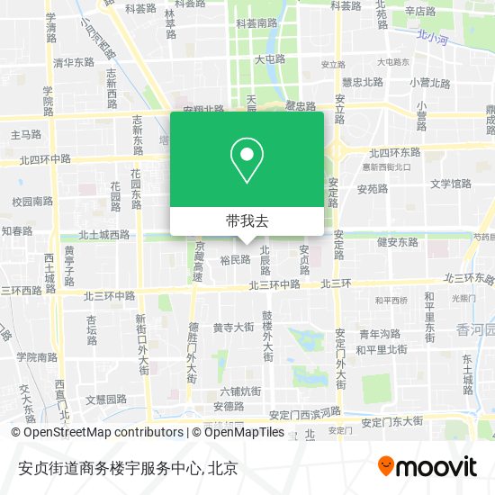 安贞街道商务楼宇服务中心地图