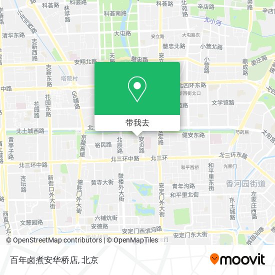 百年卤煮安华桥店地图