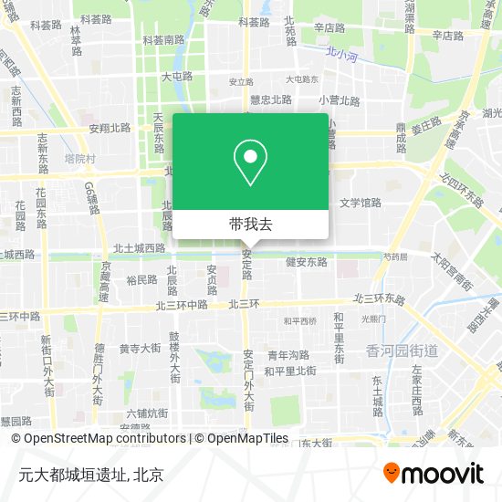 元大都城垣遗址地图