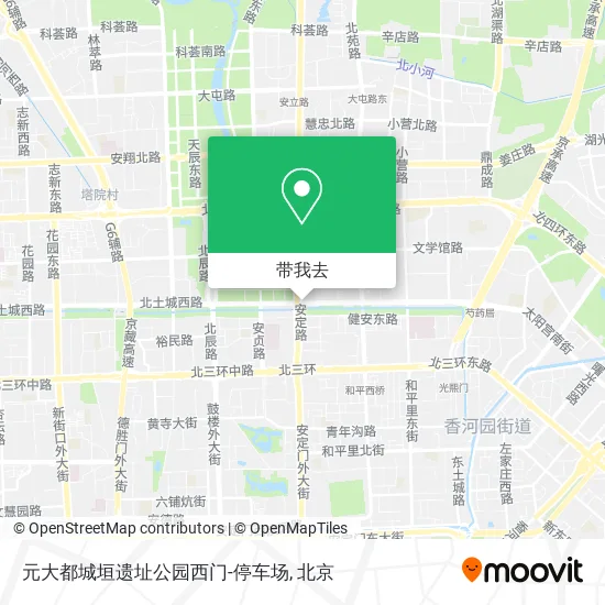 元大都城垣遗址公园西门-停车场地图
