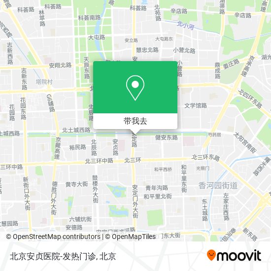 北京安贞医院-发热门诊地图