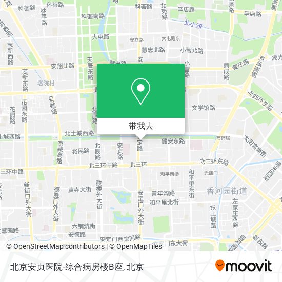 北京安贞医院-综合病房楼B座地图