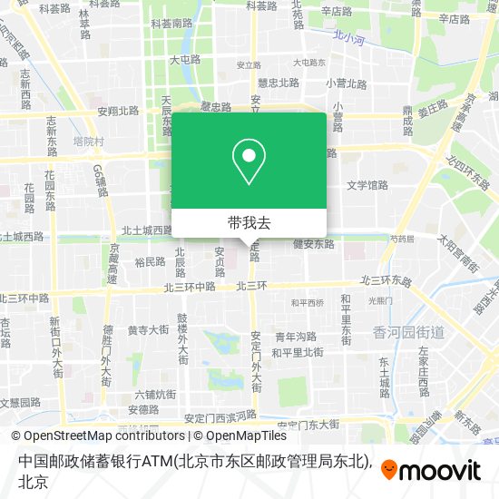 中国邮政储蓄银行ATM(北京市东区邮政管理局东北)地图