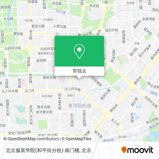 北京服装学院(和平街分校)-南门楼地图
