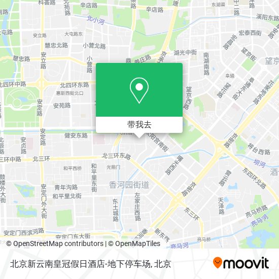 北京新云南皇冠假日酒店-地下停车场地图