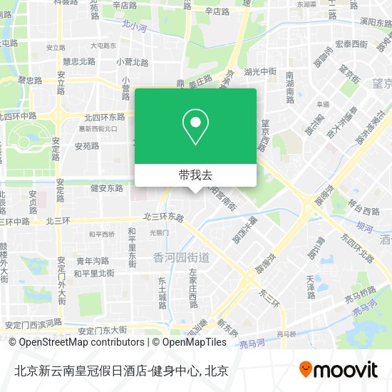 北京新云南皇冠假日酒店-健身中心地图