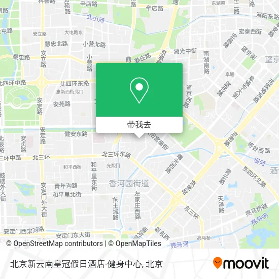 北京新云南皇冠假日酒店-健身中心地图