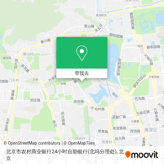北京市农村商业银行24小时自助银行(北坞分理处)地图