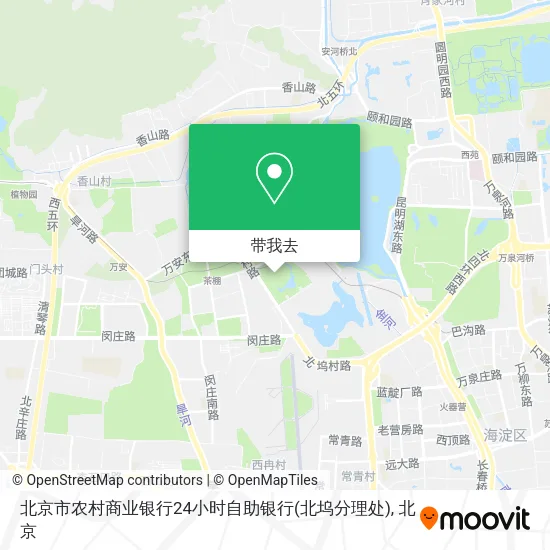 北京市农村商业银行24小时自助银行(北坞分理处)地图