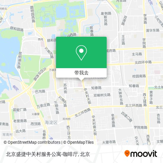 北京盛捷中关村服务公寓-咖啡厅地图
