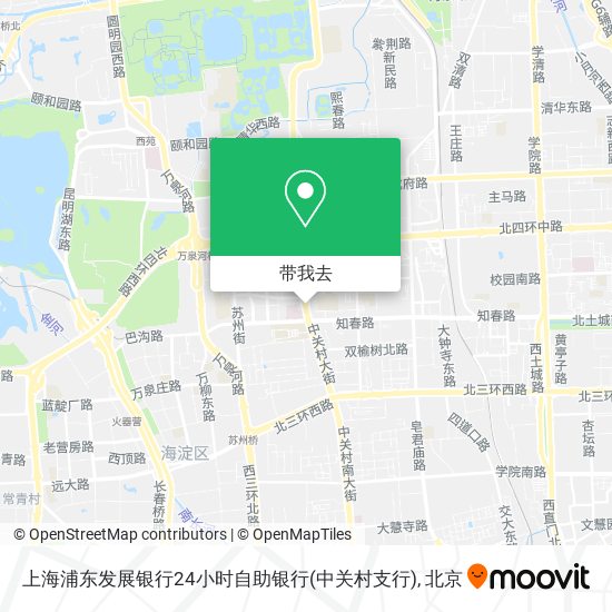 上海浦东发展银行24小时自助银行(中关村支行)地图