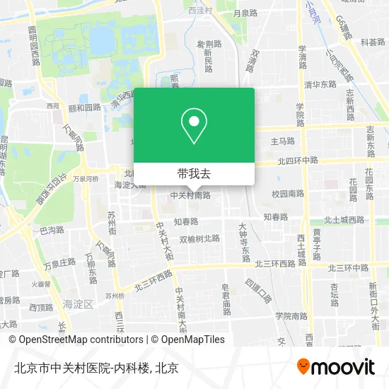北京市中关村医院-内科楼地图