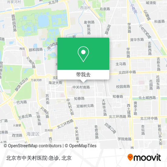 北京市中关村医院-急诊地图