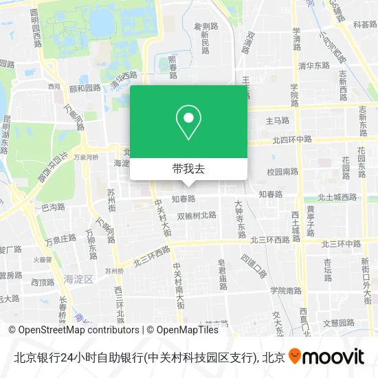 北京银行24小时自助银行(中关村科技园区支行)地图