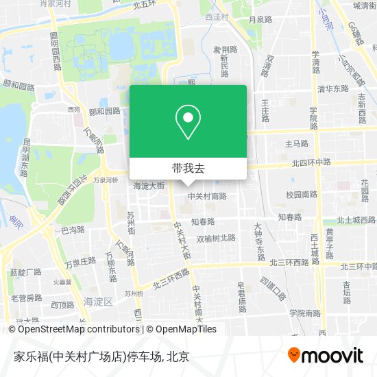 家乐福(中关村广场店)停车场地图