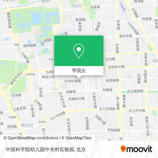 中国科学院幼儿园中关村实验园地图