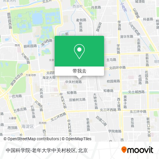 中国科学院-老年大学中关村校区地图