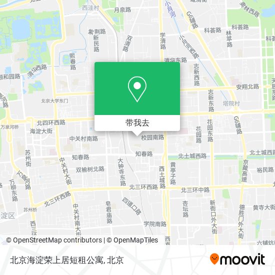 北京海淀荣上居短租公寓地图