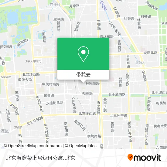 北京海淀荣上居短租公寓地图