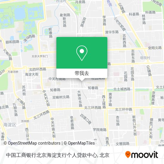 中国工商银行北京海淀支行个人贷款中心地图