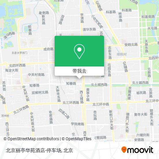 北京丽亭华苑酒店-停车场地图
