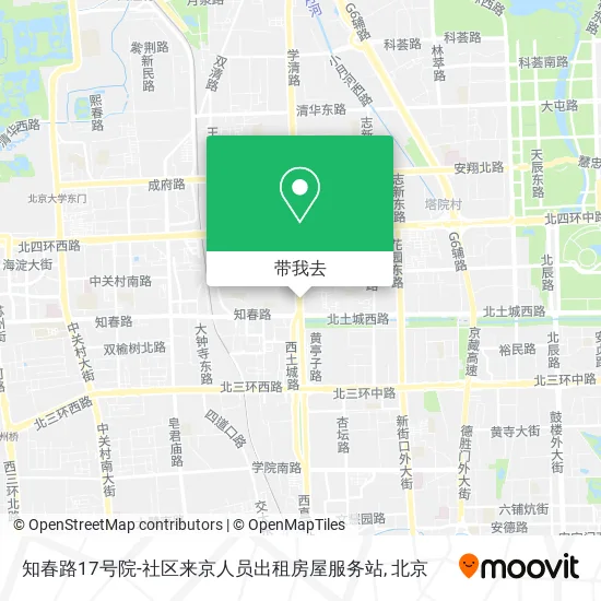 知春路17号院-社区来京人员出租房屋服务站地图