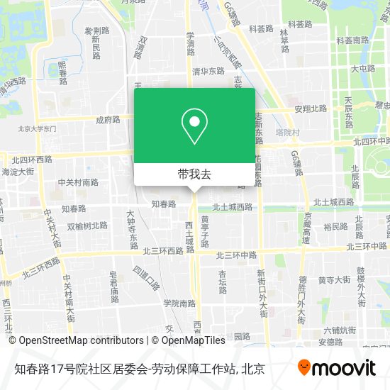 知春路17号院社区居委会-劳动保障工作站地图