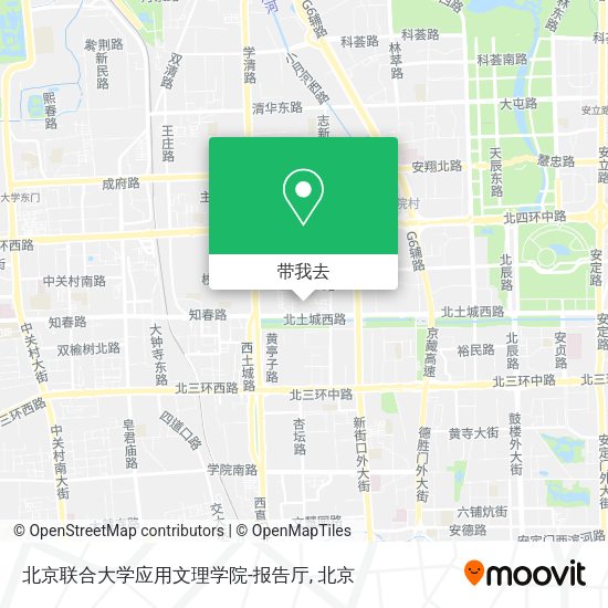 北京联合大学应用文理学院-报告厅地图