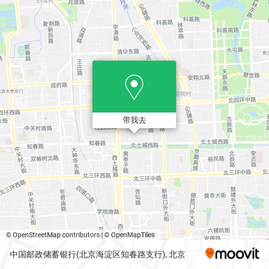 中国邮政储蓄银行(北京海淀区知春路支行)地图