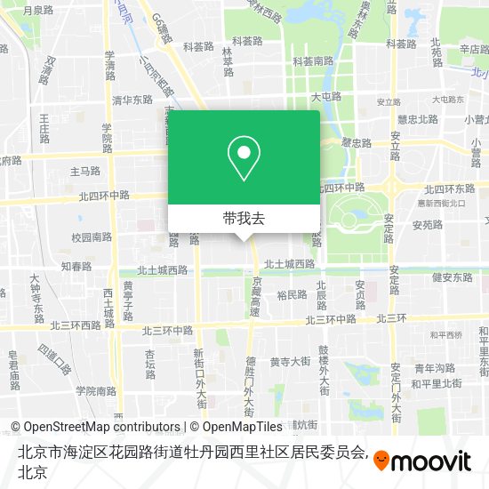 北京市海淀区花园路街道牡丹园西里社区居民委员会地图