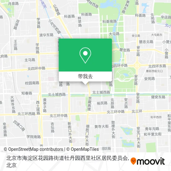 北京市海淀区花园路街道牡丹园西里社区居民委员会地图