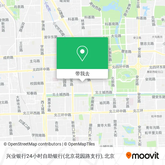 兴业银行24小时自助银行(北京花园路支行)地图