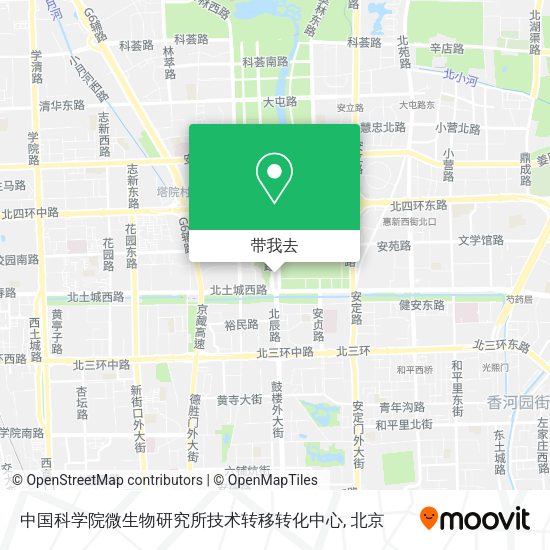 中国科学院微生物研究所技术转移转化中心地图