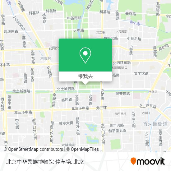 北京中华民族博物院-停车场地图