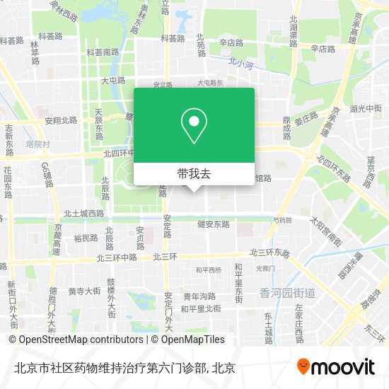 北京市社区药物维持治疗第六门诊部地图