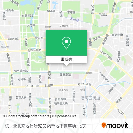 核工业北京地质研究院-内部地下停车场地图