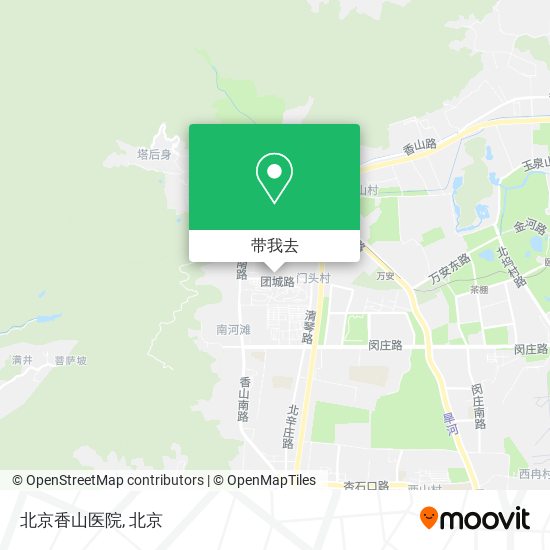 北京香山医院地图