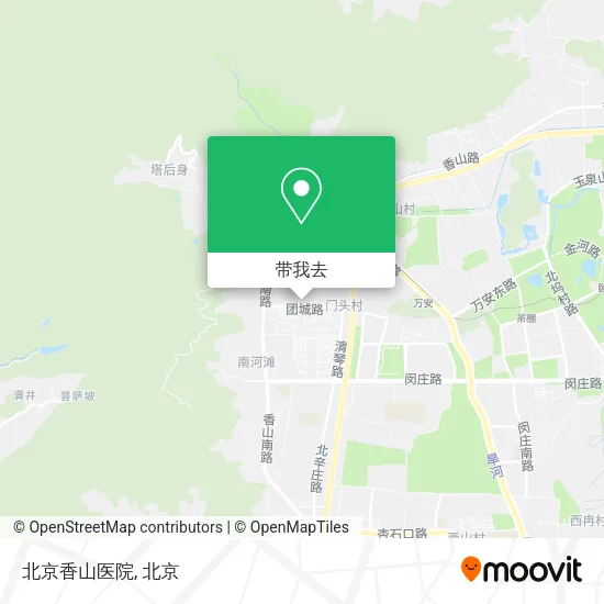 北京香山医院地图